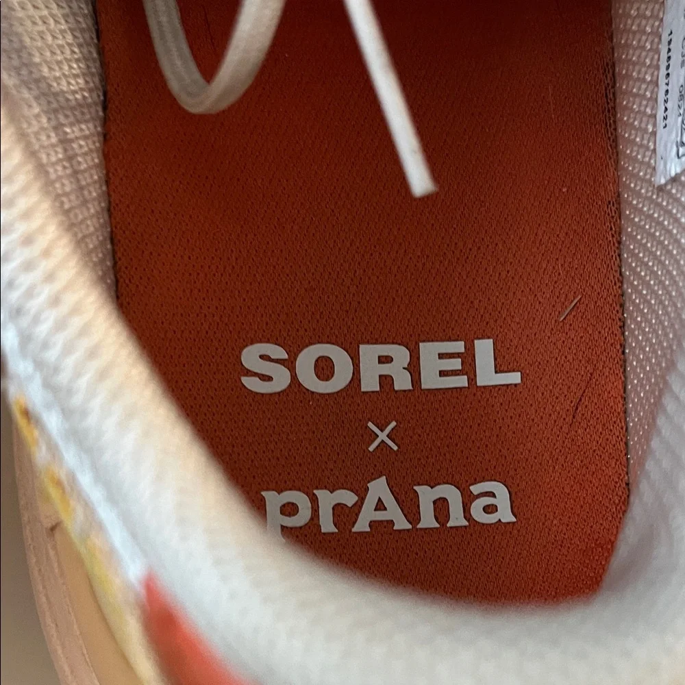 Sorel White and Orange Women's Athletic Shoes - Picture 14 of 15